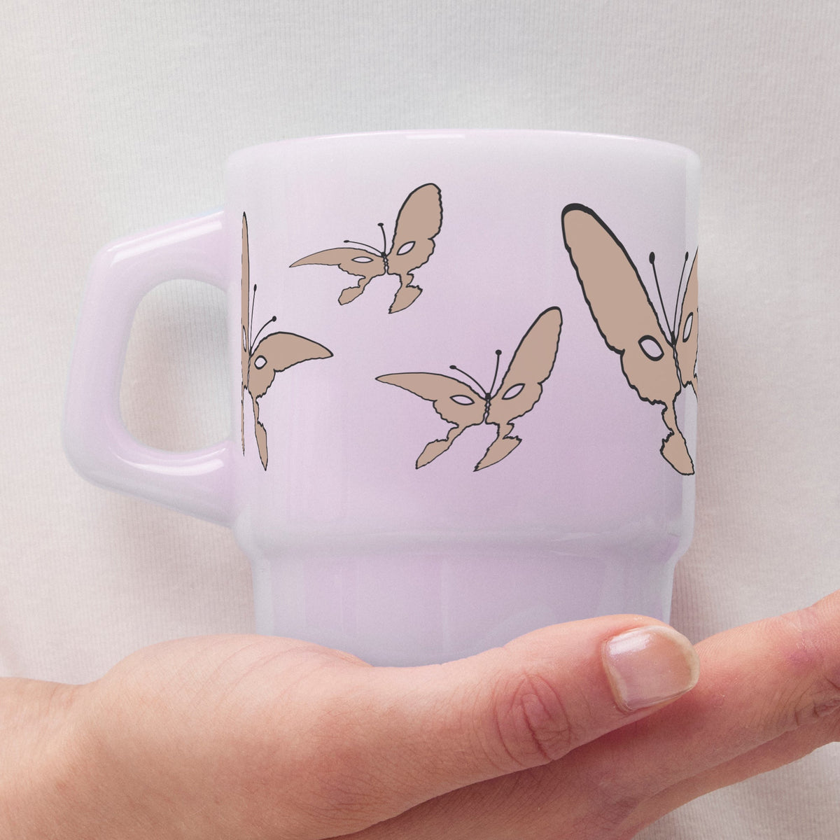 Alien Butterfly Mug, Pink