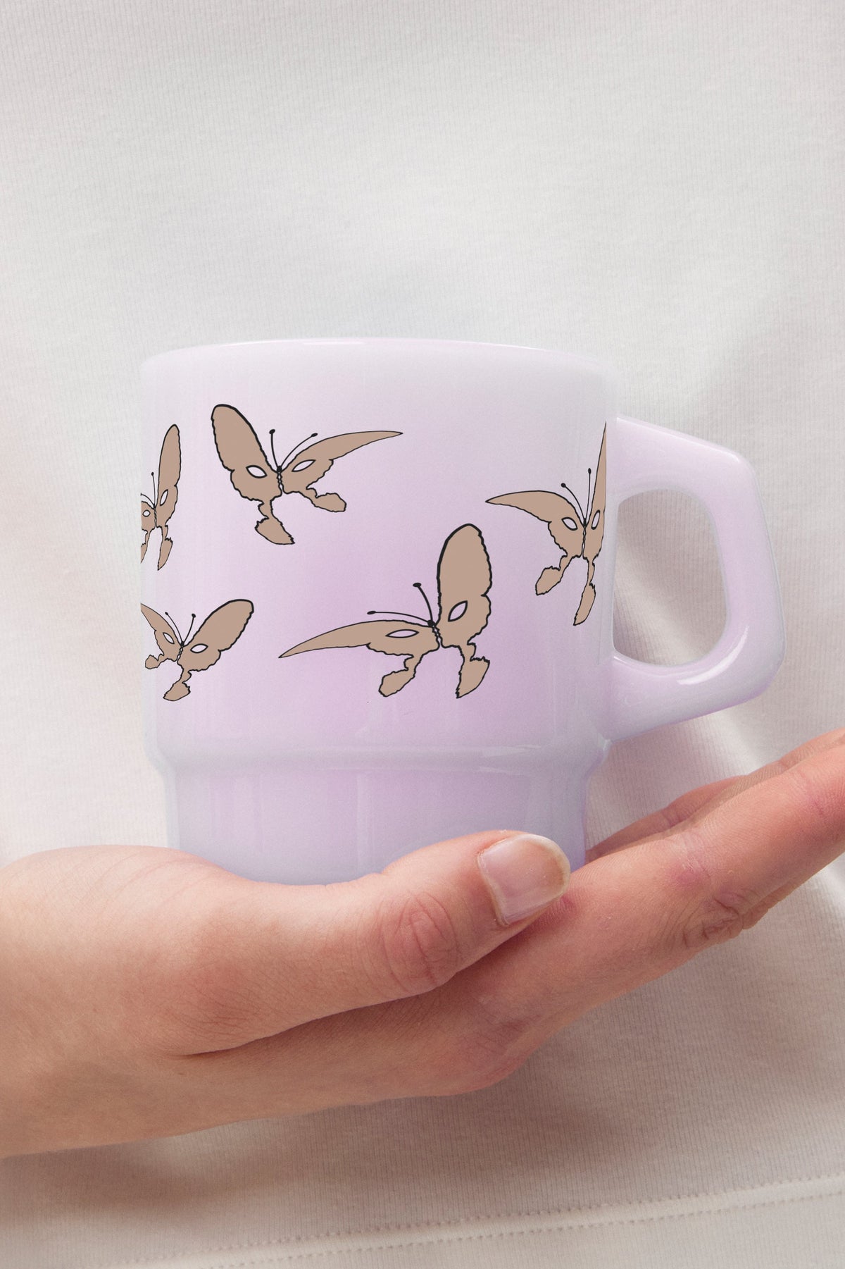 Alien Butterfly Mug, Pink